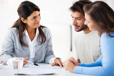 A family meeting with a financial adviser.