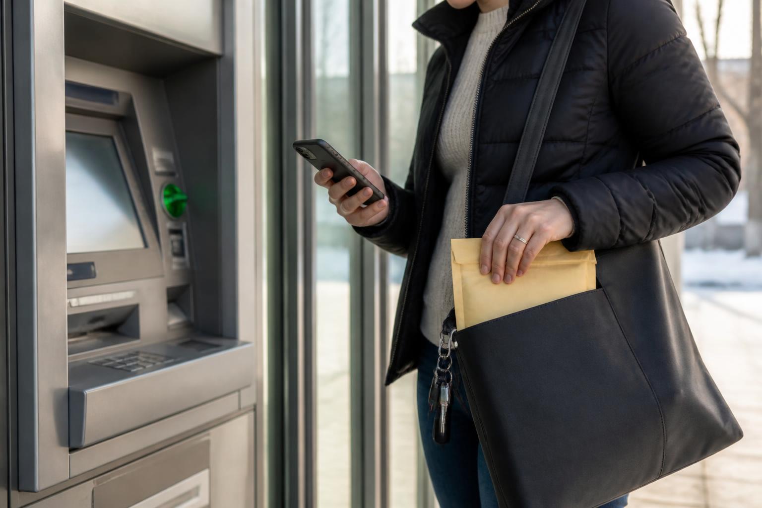 A taxpayer checking an account balance during refund season.