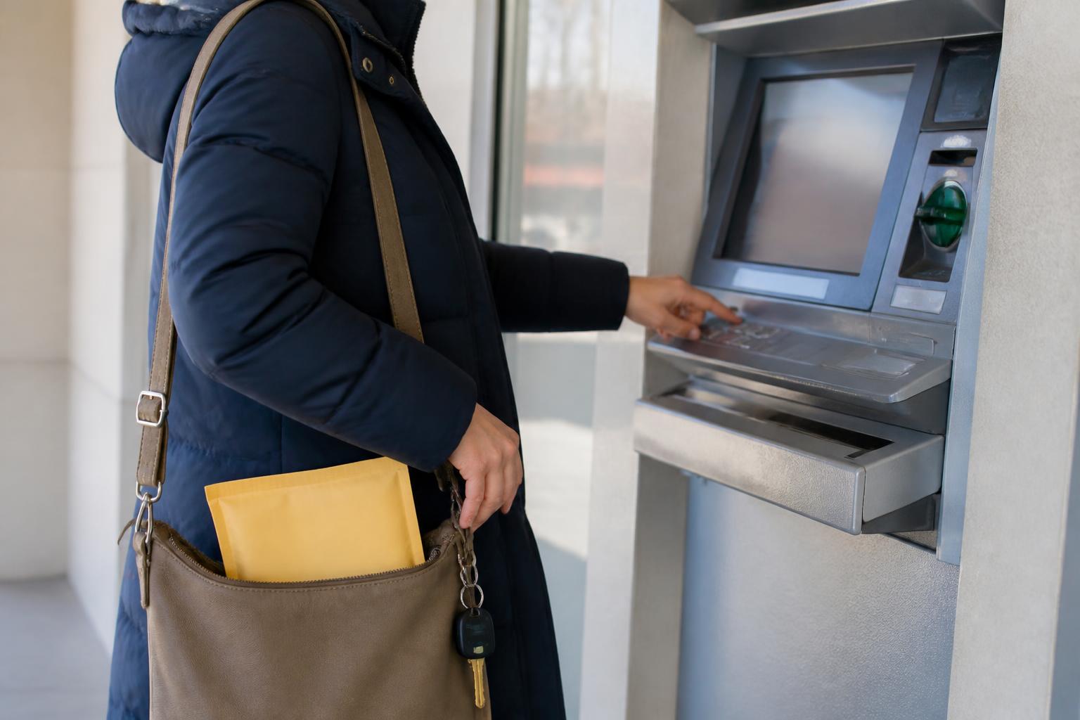 A taxpayer checking an account balance during refund season.