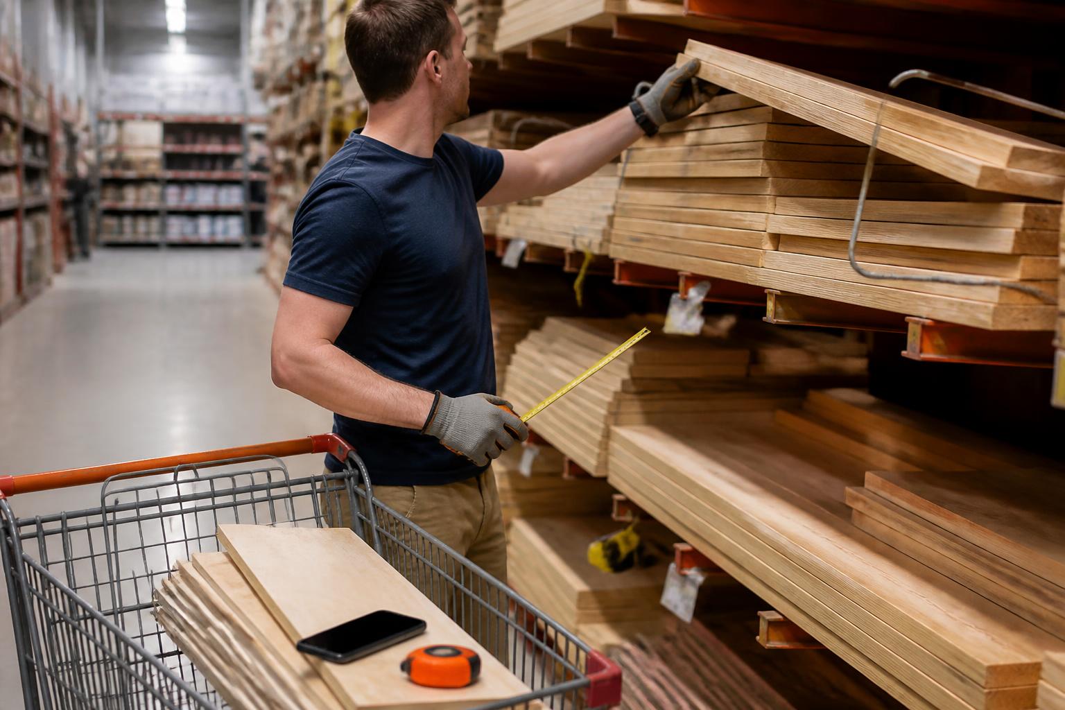 A homeowner measuring project supplies before using home equity.